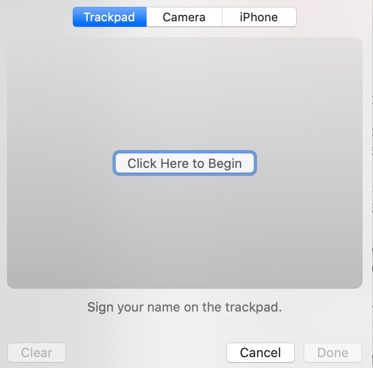 Mac trackpad option